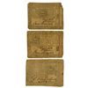 Image 1 : Pennsylvania Colonial Currency Trio, October 1st, 1773 Signed by Samuel Miles and Owen Jones Jr. and