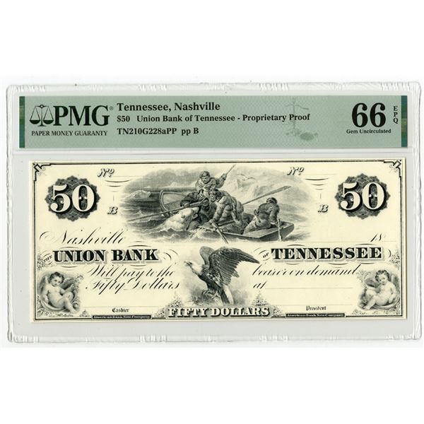 Union Bank of Tennessee, ND 1859-1860s (Reprinted 1950-70s), $50, TN-210-G228a, Obsolete Proprietary