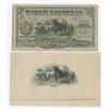 Image 1 : Waterlow & Sons, Banco Nacional, 1887, Issued Banknote with Matching Proof Vignette.