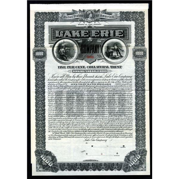 Lake Erie Co., 1905 Specimen Bond