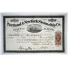 Image 1 : Portland & New York Steamship Co., 1867, I/U Stock Certificate