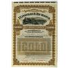 Image 1 : Evansville & Richmond Railroad Co. Western Division - Elnora to Columbus, 1888 Specimen Bond