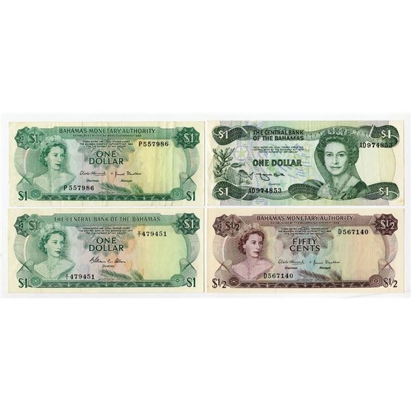 Bahamas Monetary Authority & Central Bank of the Bahamas, 1968-84, Assortment of Issued Banknotes