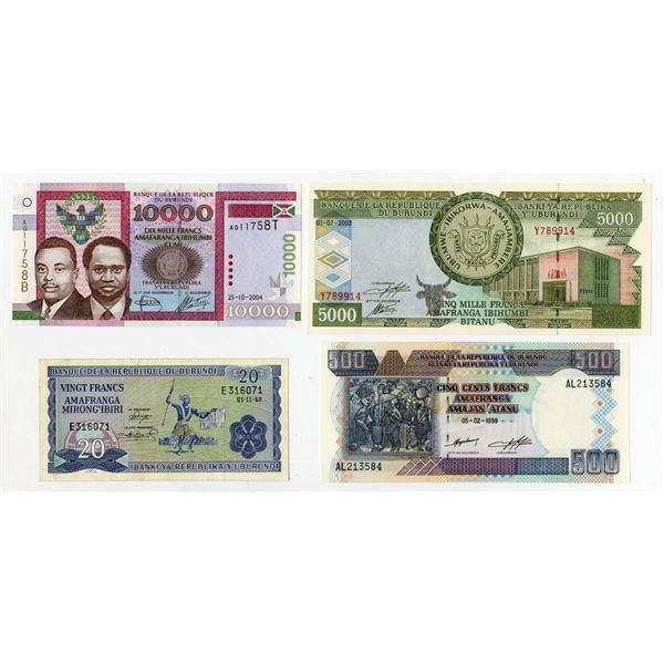 Banque de la Republique du Burundi, 1968-2004, Group of Issued Banknotes