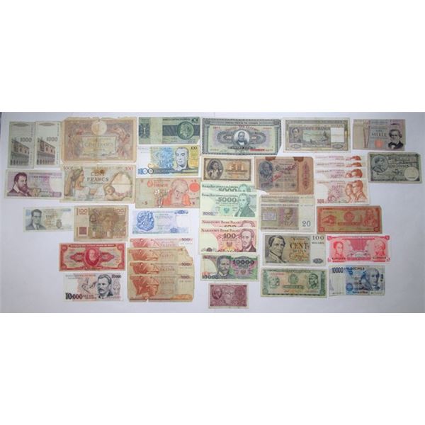 European & South American Banknote Assortment, 1926-1990s