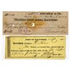 Image 1 : Maryland & Utah, Port of Baltimore, 1932 Receipt & Utah Territory, RN-G1 Revenue Imprinted Check.