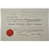 Image 1 : Benham Hydraulic Motor Co. 1888 I/U Stock Certificate