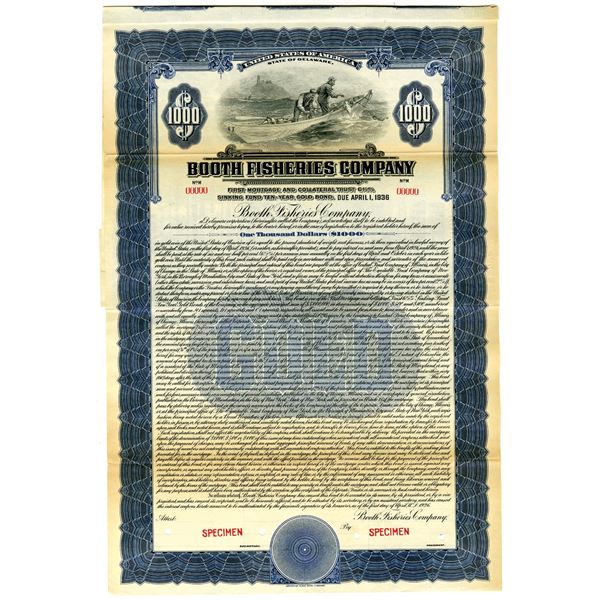 Booth Fisheries Co. 1926 Specimen Bond