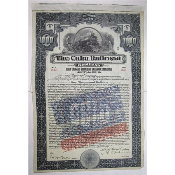 Cuba Railroad Co., 1921, I/U Bond