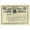 Image 1 : Omaha, Kansas City & Eastern Railroad Co., 1879, I/C Stock Certificate