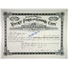 Image 1 : Rocky Fork & Cook City Railway Co., 1880s U/C Stock Certificate