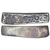 Ancient India: Archaic silver punch marked 'bent bar' coin, attributed to 'Gandhara Janapada' (c.600