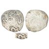 Ancient India: Archaic silver punch-marked coin - middle Ganges valley region, 'Jakhania hoard' type