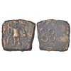 Ancient India: Ancient Malwa, post-Mauryan uninscribed die-struck coinage, Ujjain region - copper co