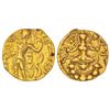 Ancient India: Gupta Empire, gold dinar of Chandra Gupta II (375-415 AD), 'Archer-Goddess on Lotus' 