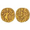 Ancient India: Gupta Empire, gold dinar of Chandra Gupta II (375-415 AD), 'Archer-Goddess on Lotus' 