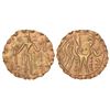 Ancient India: Samatata region, gold coinage of the post-Gupta period - gold dinar of Prithubhata of
