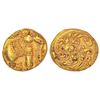 Medieval India: Western Gangas (10th-11th century AD), gold gajapati pagoda, MCSI-I 192-193, 3.90g. 
