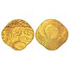 Image 1 : Medieval India: Yadavas of Devagiri, gold punch marked Asu or Padma tanka of Mahadeva (1261-1270 AD)