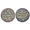 Mughals: Shah Alam II (1759-1806 AD), copper dam, Shahjahanabad mint, AH 1206/RY 34, 12.83g.