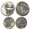 Princely States: Cochin (2), British Protectorate, silver 2 puttuns, KM 2, 1.05g and puttun, KM 1, 0