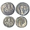 Princely States: Cochin (2), British Protectorate, silver 2 puttuns, KM 6, 1.08g and silver puttun, 