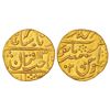 Princely States: Gwalior, Jayaji Rao (1843-1886 AD), gold mohur, Lashkar mint, pseudo mint name Dar 