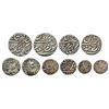 Princely States: Hyderabad, Mir Mahbub Ali Khan (1869-1911 AD), set of 5 silver coins, Hyderabad min
