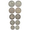 Portuguese India, D. Luiz I (1861-1889 AD), silver coins (5), 1x rupia, 1882; 2x ½ rupia, 1881, 1882