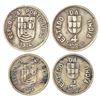Portuguese India, Republic of Portugal, cupro-nickel (2), 4 tangas, KM 21, 3.97g and 2 tangas, KM 20