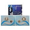 Republic India: 2010, Mother Teresa Birth Centenary, Proof set of 2 coins, 100 rupees and 5 rupees, 