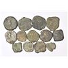Image 2 : Large Lot: A group of 13 Western Kshatrapa copper coins of Bhumaka, various types and weights. (13 c