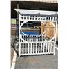 Image 2 : White wood garden trellis - approx. 70" W x 68" L x 81" H