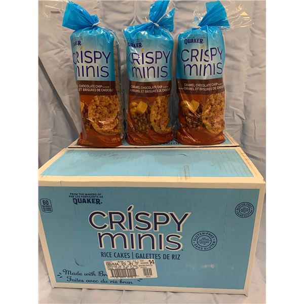 Case of Quaker Crispy Minis Caramel Choc Chip - 12 bags of 14