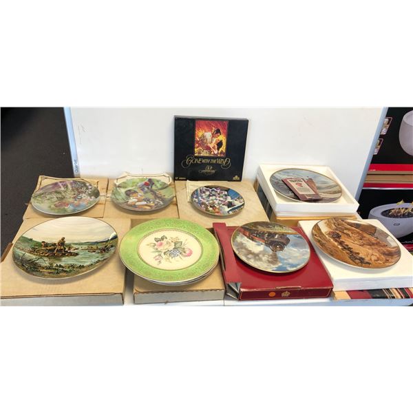 Group of assorted vintage decorative plates (some w/ COAs) from estate - includes "Stop And Smell Th