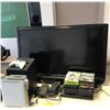 Image 1 : Group of assorted electronics from estate - includes XBOX 360 w/ controller & games/ Sony DVD player