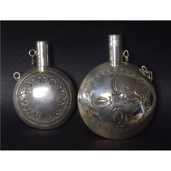 NAVAJO INDIAN STERLING SILVER CANTEENS