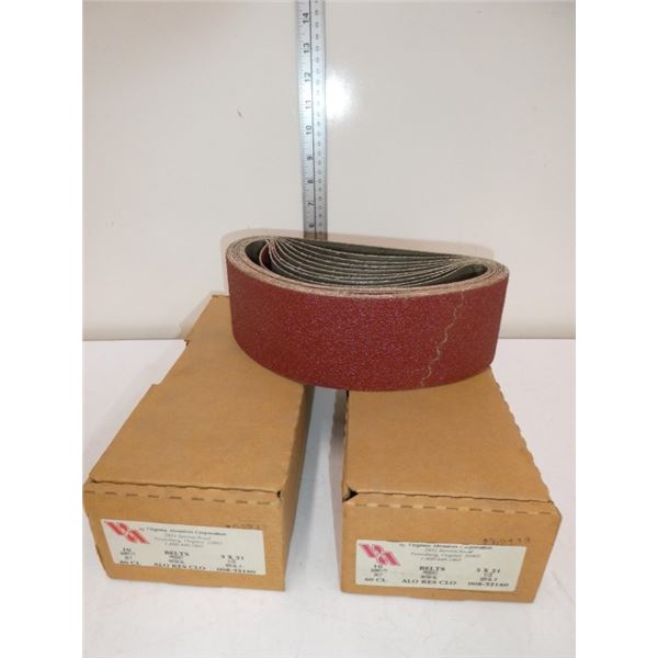 2 boxes of sanding belts 3x21