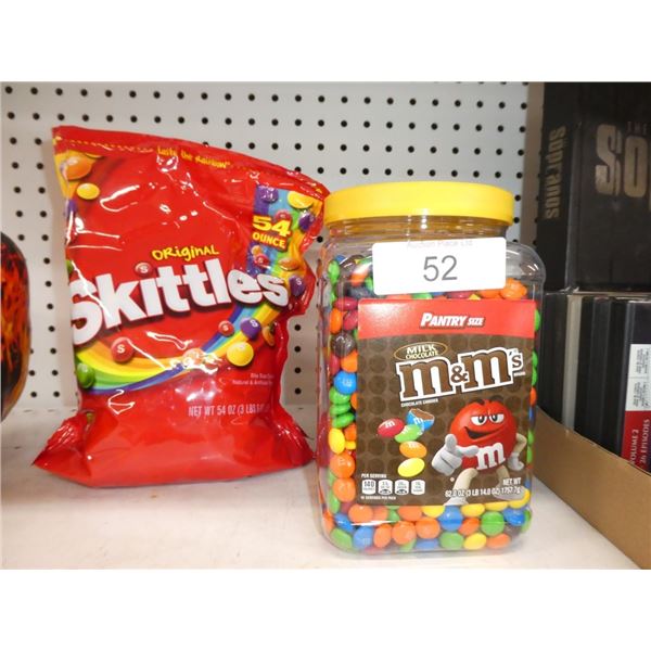 candy: skittles (3lb) & m&m's (3lb)