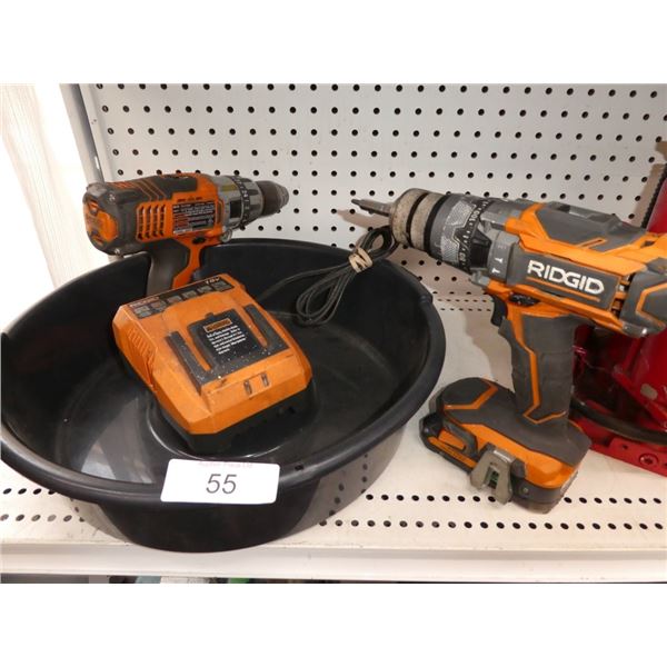 Ridgid drills (1/2in) & battery works