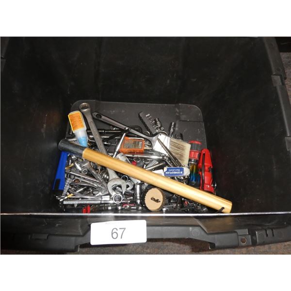 plastic container w/ wrenches, allen keys, etc