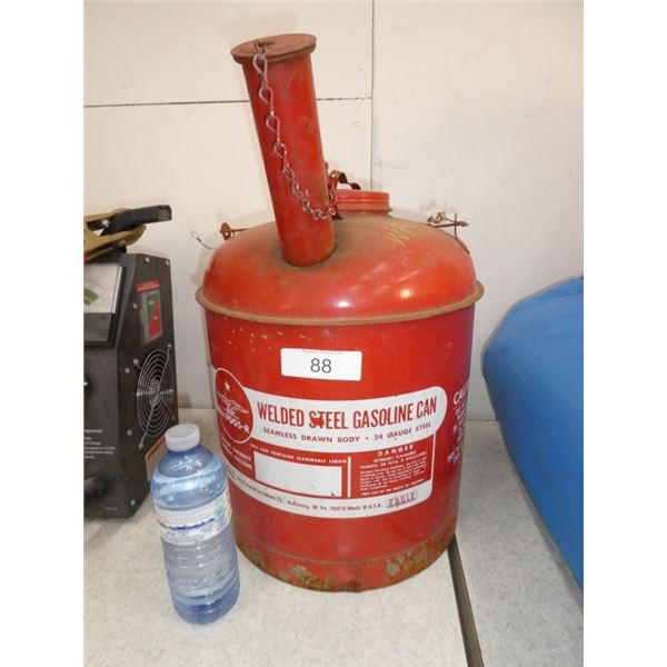 welded steel gasoline can