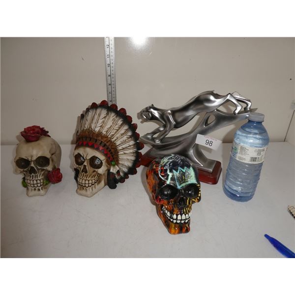 skulls & cat decorations