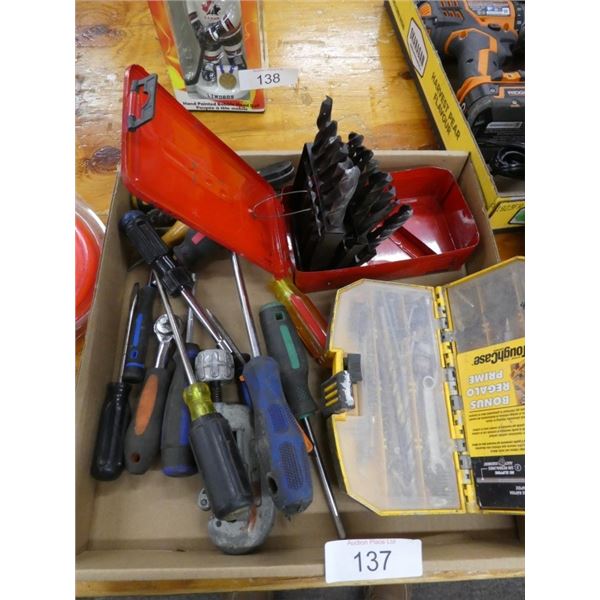 drill bits, screwdrivers