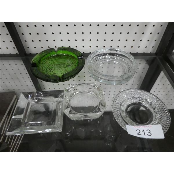 Vintage glass ashtrays