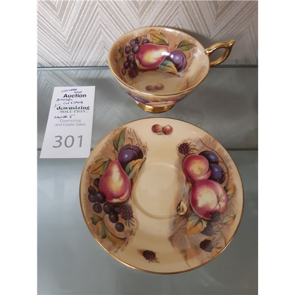 Aynsley Orchard Gold Tea Cup & Saucer A