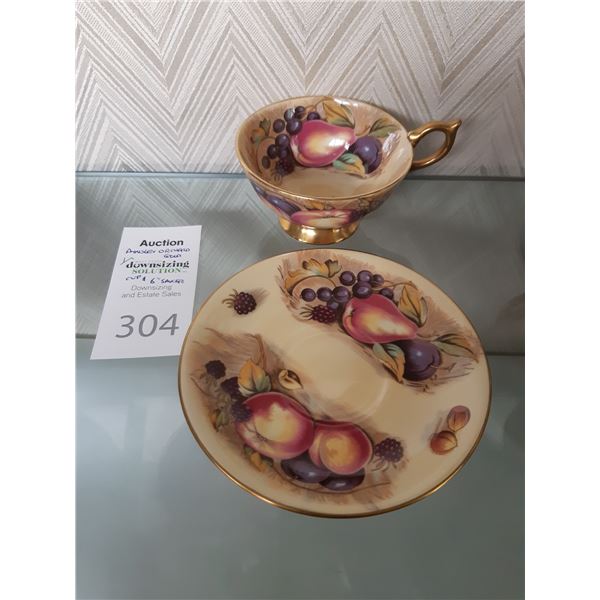 Aynsley Orchard Gold Tea Cup & Saucer A