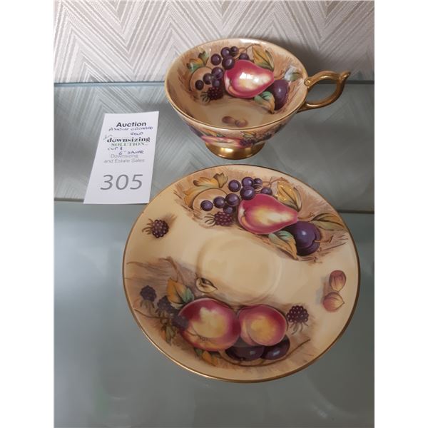 Aynsley Orchard Gold Tea Cup & Saucer A