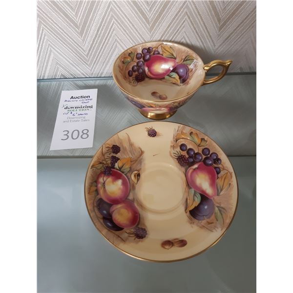 Aynsley Orchard Gold Tea Cup & Saucer A