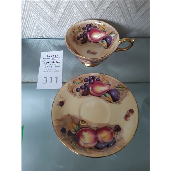 Aynsley Orchard Gold Tea Cup & Saucer A